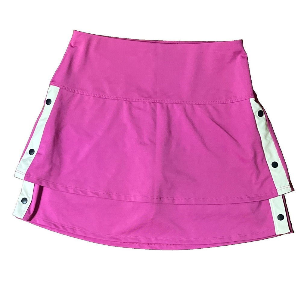 Lucky in Love  Snap to it Skort Women's XS 0-2 Pink Tiered Skirt